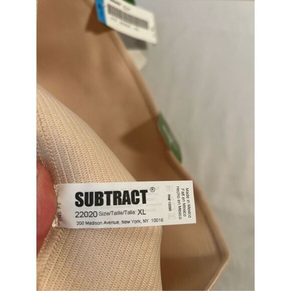 Subtract high leg slimming panties beige nylon new Flatten tummy - Picture 7 of 8